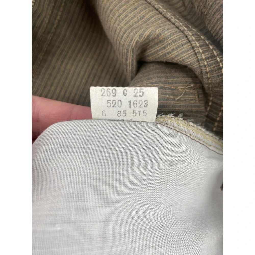 Levi's Corduroy Trousers 34x36 Tan Brown Excellent Vintage Pleated White Tab 520